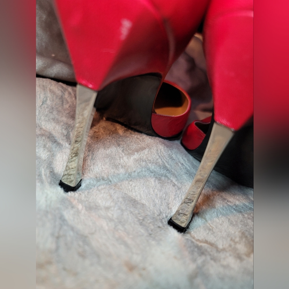 NEVER WORN Y2K VINTAGE WILD PAIR CINDY 18 60805 8800 ANKLE STRAP PUMPS CHROME - Picture 11 of 15